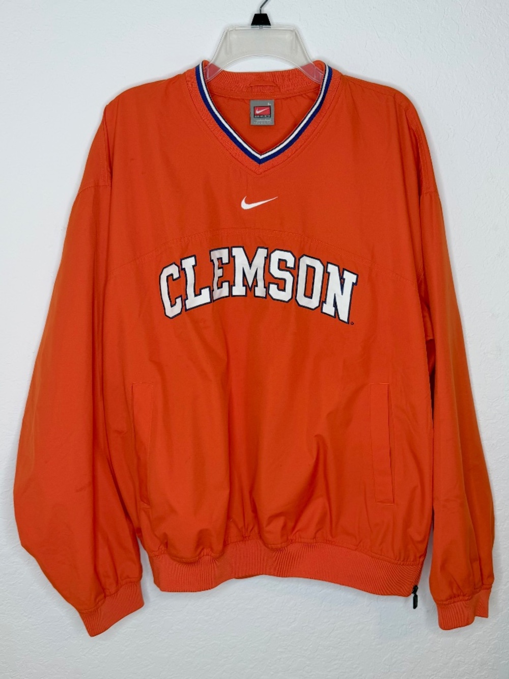 Vintage Nike Clemson Tigers Pullover Windbreaker Jacket, Size L